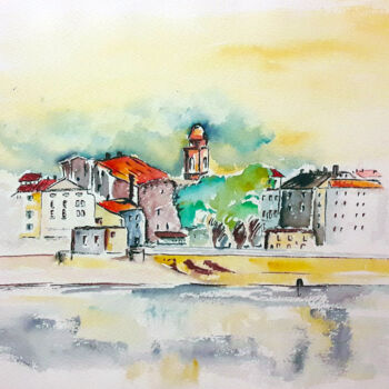 Peinture intitulée "Arles" par Marie-Noelle Roy, Œuvre d'art originale, Aquarelle