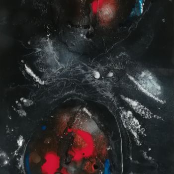 Painting titled "Cellules" by Marie-Odile Alba, Original Artwork, Acrylic