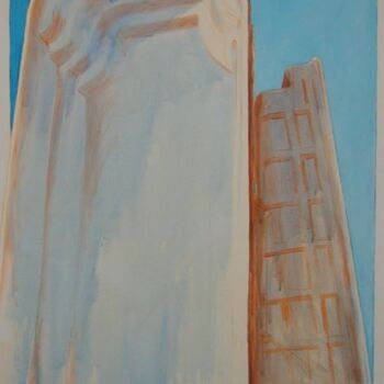 Painting titled "Monument 1" by Marie-Odile Ginies, Original Artwork