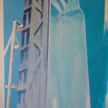 Painting titled "Monument 2" by Marie-Odile Ginies, Original Artwork
