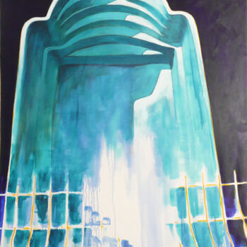 Painting titled "Monument IV" by Marie-Odile Ginies, Original Artwork, Acrylic