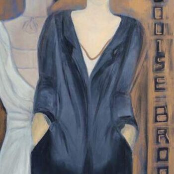 Painting titled "Louise Brooks" by Marie Pascale Martins, Original Artwork, Oil