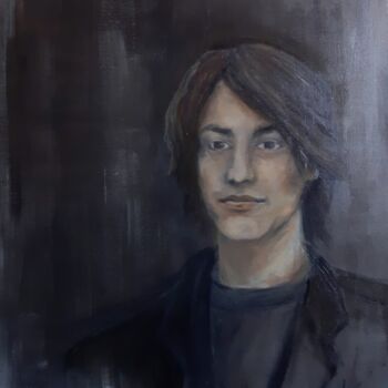 Peinture intitulée "the young man" par Marie Pascale Martins, Œuvre d'art originale, Huile Monté sur Châssis en bois