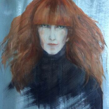 Painting titled "Sonia Rykiel" by Marie Pascale Martins, Original Artwork, Oil