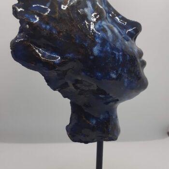 Sculpture titled "Rêve bleu" by Marie Pascale Martins, Original Artwork, Ceramics