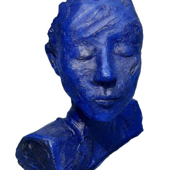 Sculpture titled "Blue" by Marie Pascale Martins, Original Artwork, Terra cotta
