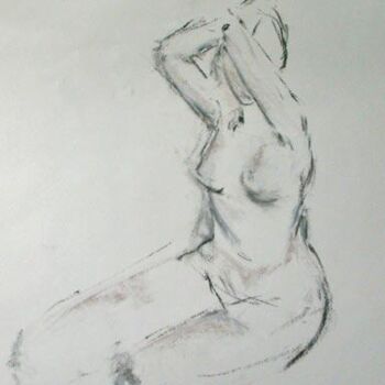 Drawing titled "fusain" by Marie Pascale Martins, Original Artwork, Charcoal
