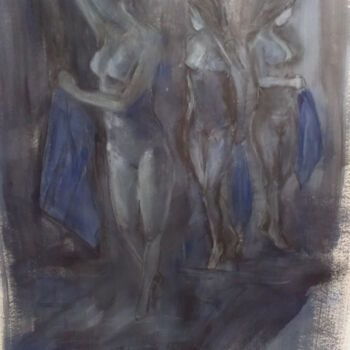 Drawing titled "hommage à marcel du…" by Marie Pascale Martins, Original Artwork, Charcoal