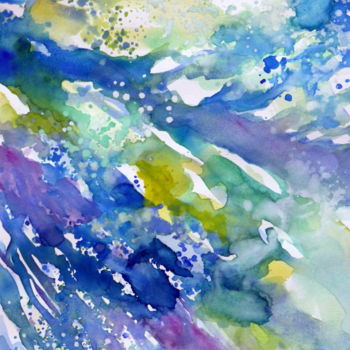 Peinture intitulée "La mer ! La mer ! -…" par Marie Paule Barco Florit, Œuvre d'art originale, Aquarelle