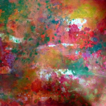 Peinture intitulée "L'aube jaillit des…" par Marie Paule Barco Florit, Œuvre d'art originale, Gouache