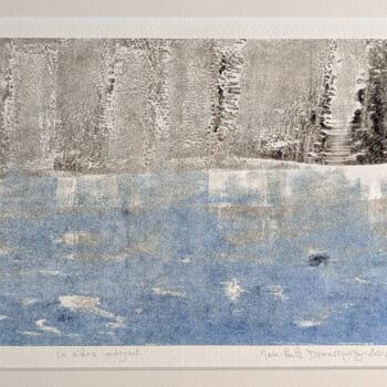 Gravures & estampes intitulée "Le silence ondoyant" par Marie-Paule Demarquez, Œuvre d'art originale, Monotype