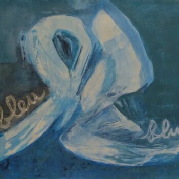 Peinture intitulée "Bleu Blues" par Marie-Paule Demarquez, Œuvre d'art originale, Acrylique