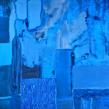 Pintura intitulada "Le bleu de mes rêve…" por Marie-Paule Demarquez, Obras de arte originais, Acrílico