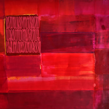 제목이 "Le Rouge émoi"인 미술작품 Marie-Paule Demarquez로, 원작, 아크릴