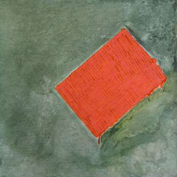 Malerei mit dem Titel "Cet orangé qui flot…" von Marie-Paule Demarquez, Original-Kunstwerk, Acryl