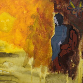 Schilderij getiteld "Le retour d'Eurydice" door Marie-Paule Demarquez, Origineel Kunstwerk, Acryl