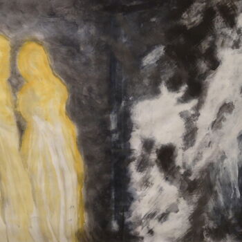 Pintura intitulada "Dans l'ombre de Goya" por Marie-Paule Demarquez, Obras de arte originais, Acrílico