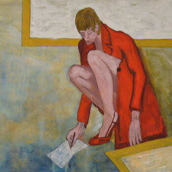 Painting titled "Artiste" by Marie-Paule Demarquez, Original Artwork, Acrylic