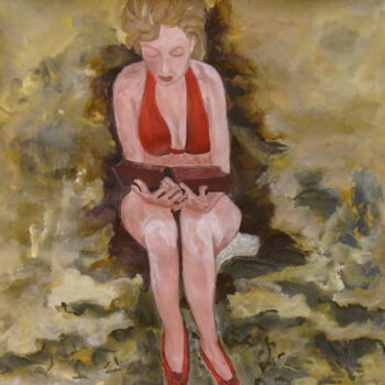 Painting titled "Liseuse" by Marie-Paule Demarquez, Original Artwork, Acrylic