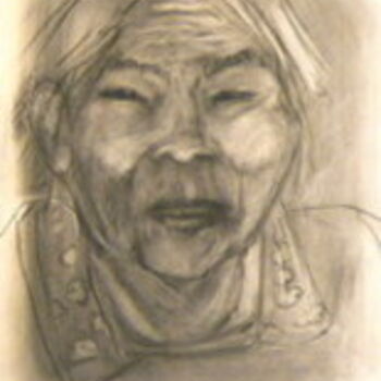 Painting titled "Old Inuit" by Marie Perrottet, Original Artwork