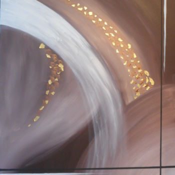 Painting titled "ESPACE" by Marie Pierre Dieumegard, Original Artwork, Acrylic Mounted on Wood Stretcher frame