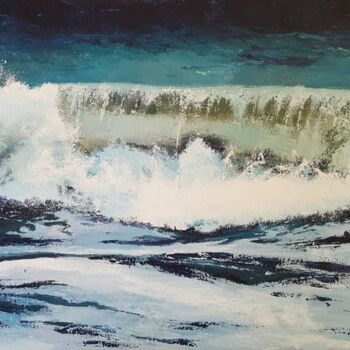 Malarstwo zatytułowany „écume de mer” autorstwa Marie-Pierre Le Sellin, Oryginalna praca, Akryl