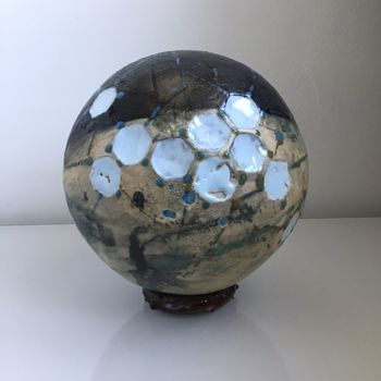 Sculpture intitulée "Sphère 3" par Marie-Pierre Montet, Œuvre d'art originale, Céramique
