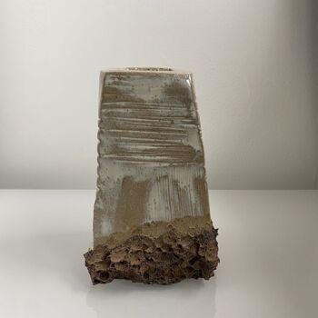 Sculpture intitulée "Vase en grès" par Marie-Pierre Montet, Œuvre d'art originale, Terre cuite