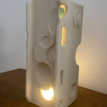 Sculpture titled "Lampe d’ambiance I…" by Marie-Pierre Montet, Original Artwork, Clay