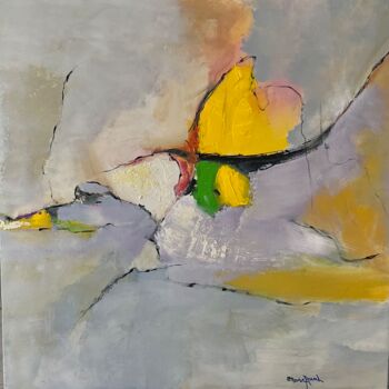 Картина под названием "Abstrait 2/24" - Marie Rouach, Подлинное произведение искусства, Акрил Установлен на Деревянная рама…