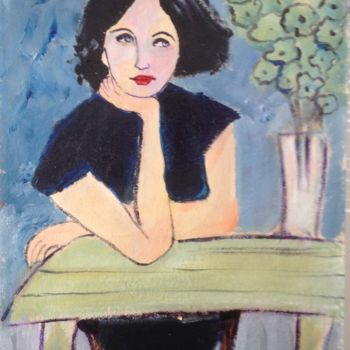 Painting titled "Waiting..." by Marie Rouach, Original Artwork