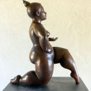 Sculpture intitulée "Marianne" par Marie Saksik, Œuvre d'art originale, Bronze