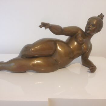 Escultura titulada "Joséphine" por Marie Saksik, Obra de arte original, Bronce