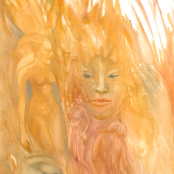 Картина под названием "Quand le regard s'o…" - Marie-Sophie Ewreïnoff (Sofi Ewreïnoff), Подлинное произведение искусства, Ма…
