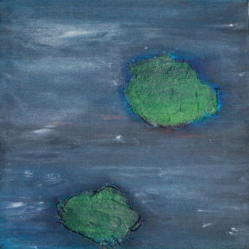 Peinture intitulée "terra-3-30-x-30-dsc…" par Marie Anne Baron, Œuvre d'art originale