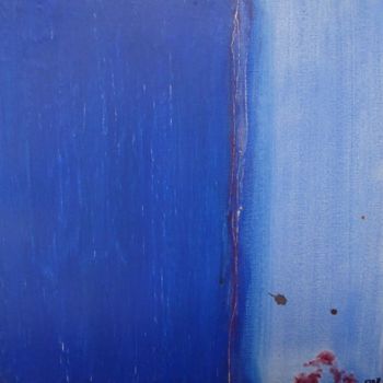 Pintura intitulada "le-grand-bleu-30-x-…" por Marie Anne Baron, Obras de arte originais
