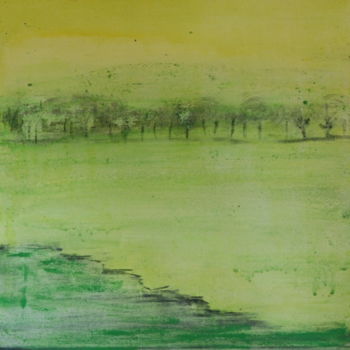 Картина под названием "lignes-d-horizons-t…" - Marie Anne Baron, Подлинное произведение искусства, Акрил