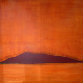 Peinture intitulée "l ile volcan" par Marie Anne Baron, Œuvre d'art originale, Acrylique