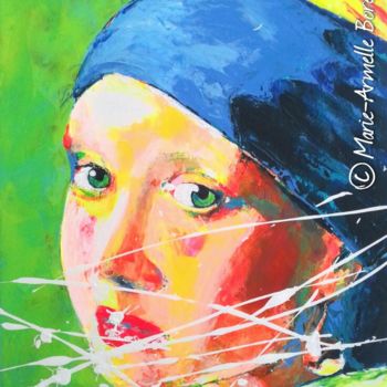 Painting titled "MAB-ma-jeune-fille-…" by Marie-Armelle Borel, Original Artwork, Acrylic