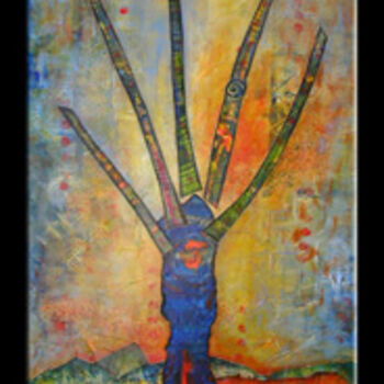 Картина под названием "ÉTÉ (une vie bien r…" - Marie Bazin, Подлинное произведение искусства, Акрил Установлен на Деревянная…