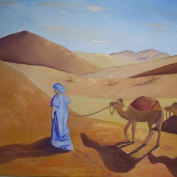 Painting titled "Le désert" by Marie Berthon, Original Artwork