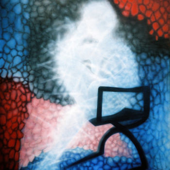 Pintura titulada ""Mirage"" por Marie-Blanche Bayon, Obra de arte original, Acrílico Montado en Bastidor de camilla de madera