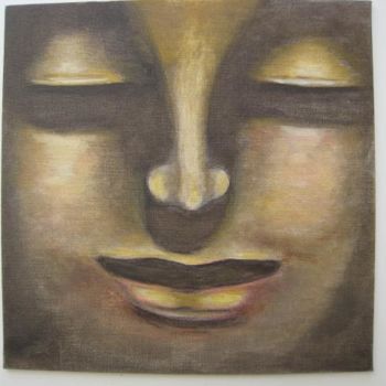 Painting titled "boudha" by Marie-Christine Cottarel, Original Artwork