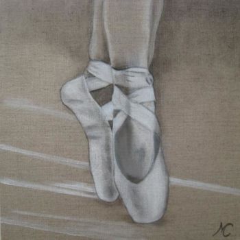 Painting titled "chaussons" by Marie-Christine Cottarel, Original Artwork