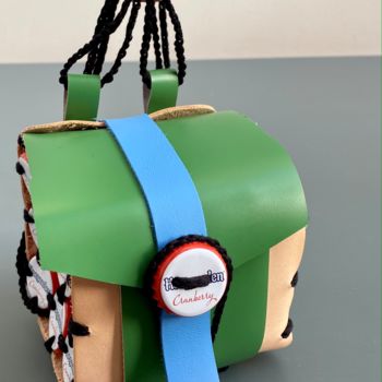 Sculpture intitulée "" Recycle backpack "" par Marie-Camille Tassart, Œuvre d'art originale, Acier inoxydable