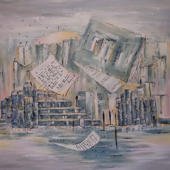 Painting titled "3781" by Marie Chantal, Original Artwork, Acrylic Mounted on Wood Stretcher frame