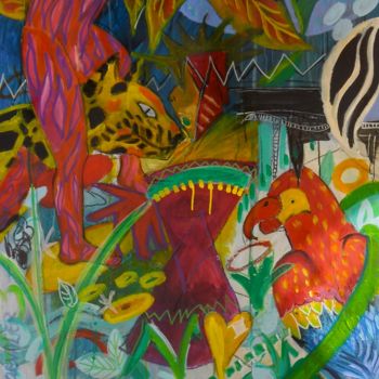 Peinture intitulée "jungle-jazz.jpg" par Mp.Chevalier, Œuvre d'art originale, Acrylique