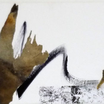 Collages intitolato "chemin-33-x-24-x3-t…" da Marie-Claire Touya, Opera d'arte originale, Altro