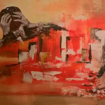 Pittura intitolato "reconstruire-wp-201…" da Marie Claude Berthelin- Estrade, Opera d'arte originale, Acrilico