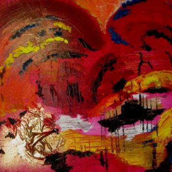 Картина под названием "orage sur le Kent" - Marie Claude Ramain, Подлинное произведение искусства